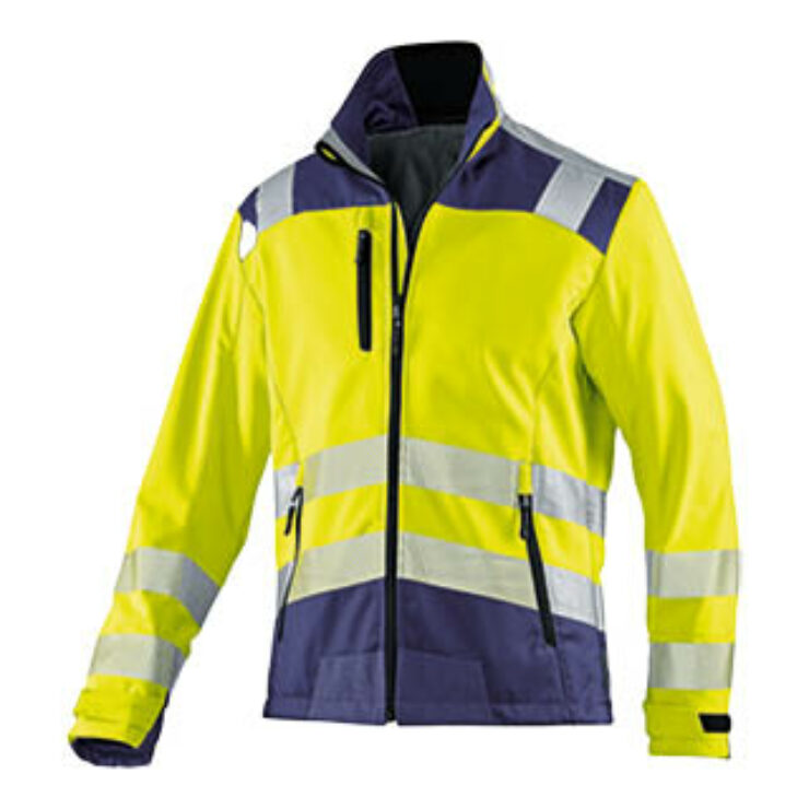 Kübler Workwear Reflectiq, Warnschutz, Arbeitskleidung, Straßenbau, Warnschutzsoftshelljacke, PSA 2