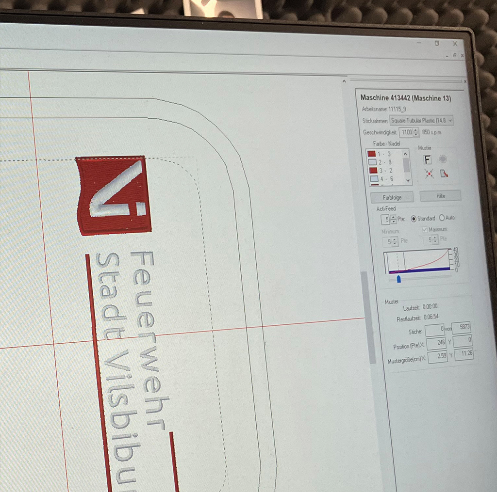 Antholzer Stickerei Vilsbiburg Bayern, digitale Punchdatei für den Textilstick