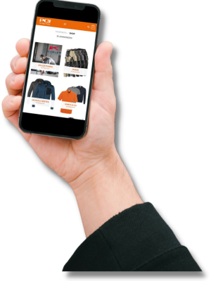 kundenspezifischer Webshop für die Bestellung von Arbeitsbekleidung, Teamkleidung, Berufsbekleidung
