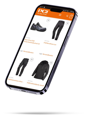 Webshop für Arbeitskleidung auch am Handy und Tablet